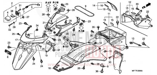 GARDE-BOUE ARRIERE XL700VA9 de 2009